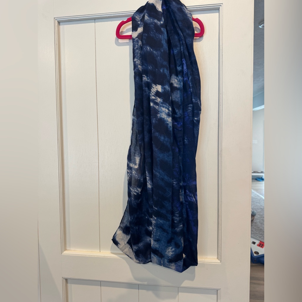 Blue And White Infinity Scarf